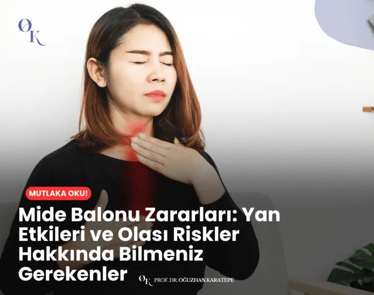 Mide balonu kaynaklı rahatsızlıkları anlatan bilgilendirici grafik