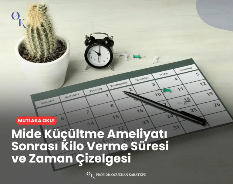 Ameliyat sonrası kilo verme sürecini anlatan grafik