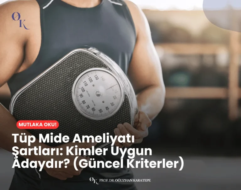 Tüp mide ameliyatı şartları hakkında bilgilendirici infografik