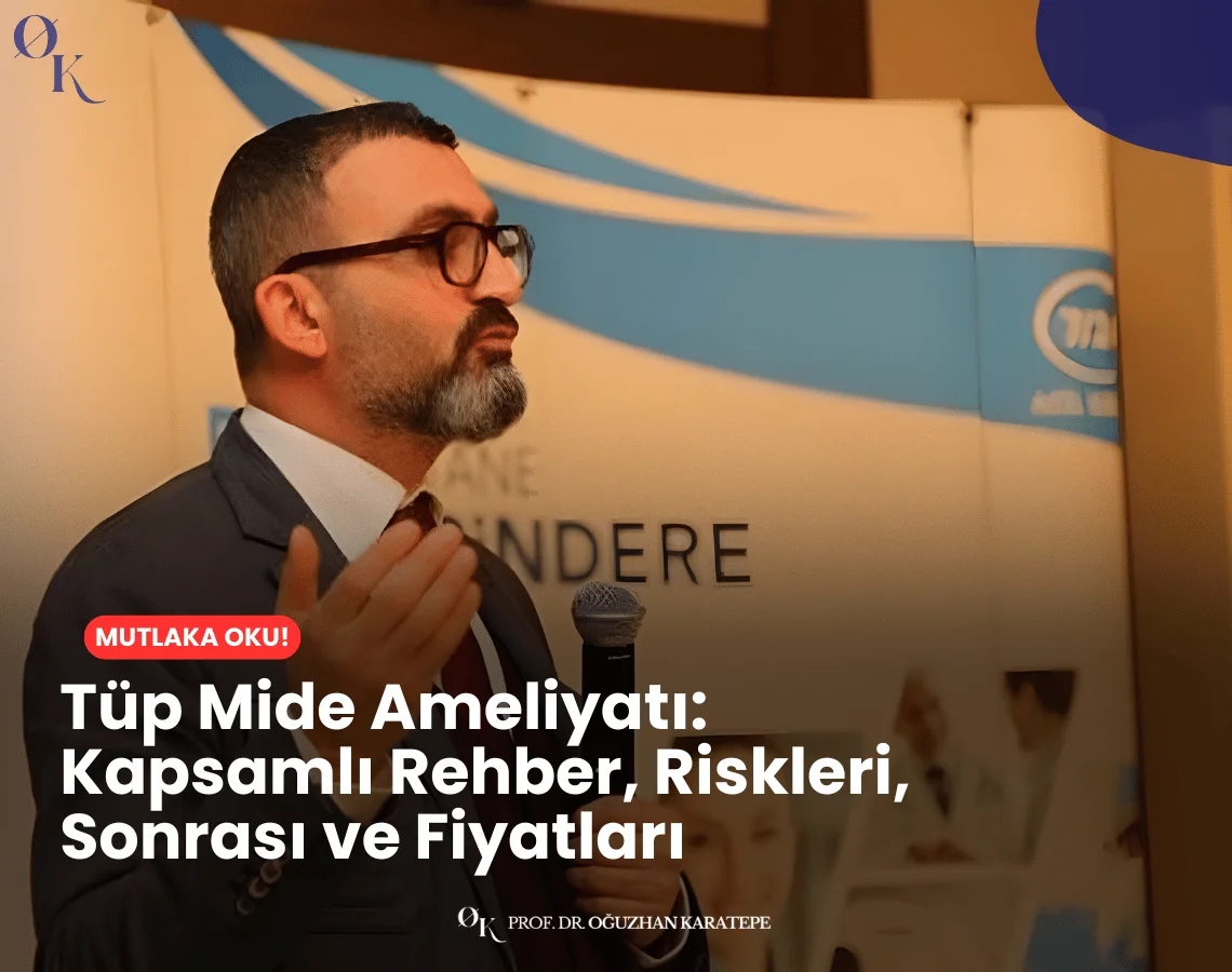 Tüp mide ameliyatı geçiren hastanın ameliyat öncesi ve sonrası görünümü